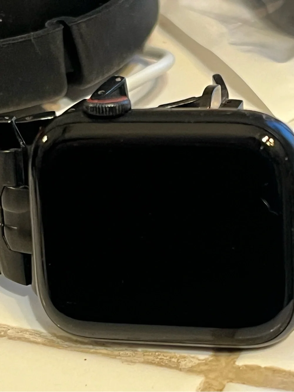 Apple Watch SE 44MM Aluminum Case, Ion X glass, GPS, LTE, WR-50m, Charging Case+